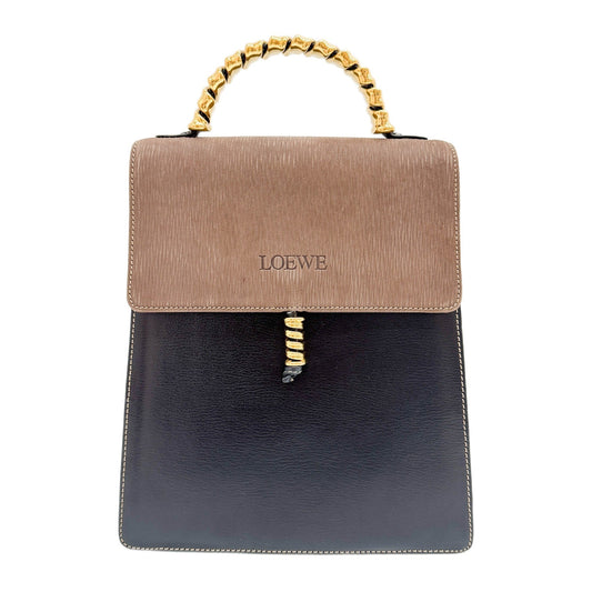 Velazquez Black Leather Hand Bag