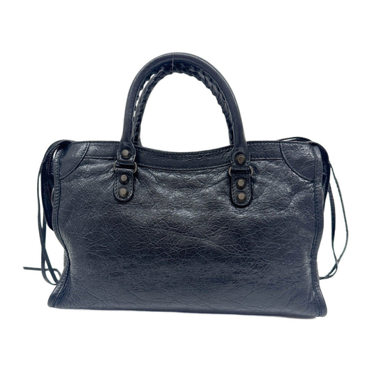 Mini City Black Leather Two Way Bag