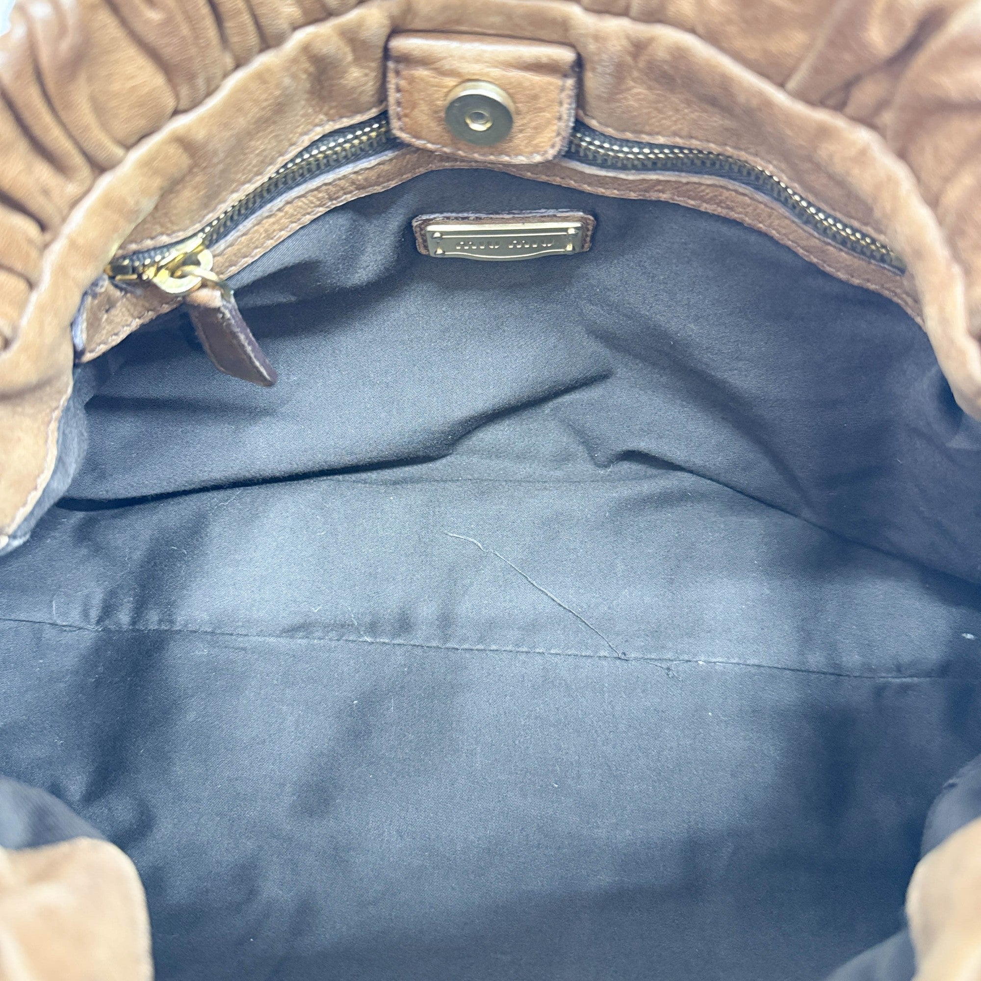 Vitello Brown Leather Two Way Bag