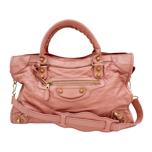 The City Pink Leather Two-Way Bag