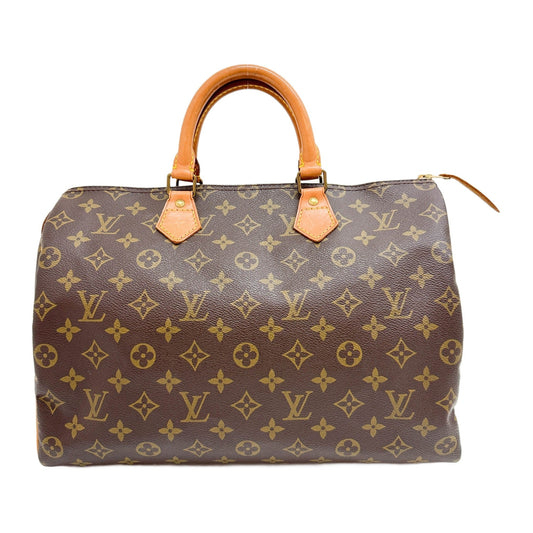Speedy 35 Brown Monogram Canvas Hand Bag