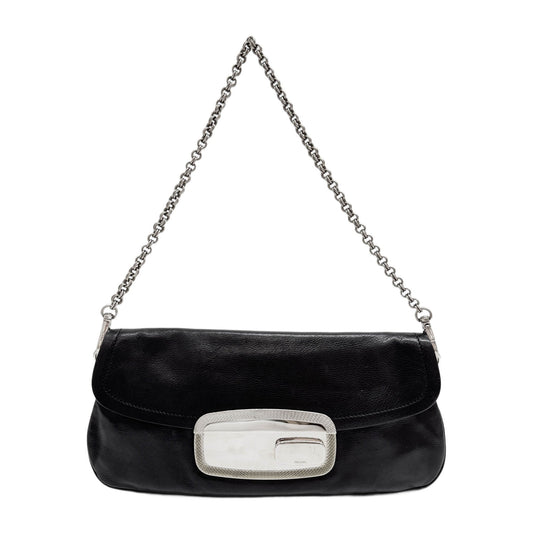 Black Leather Shoulder Bag