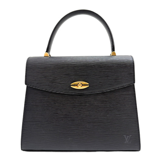 Malesherbes Black Epi Leather Hand Bag