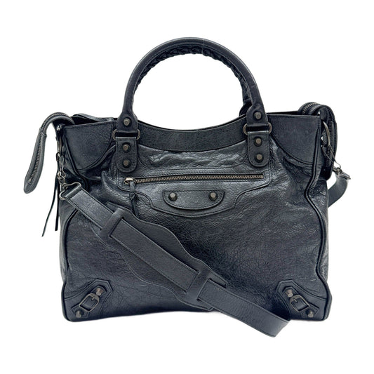 Velo Black Leather Two-Way Bag