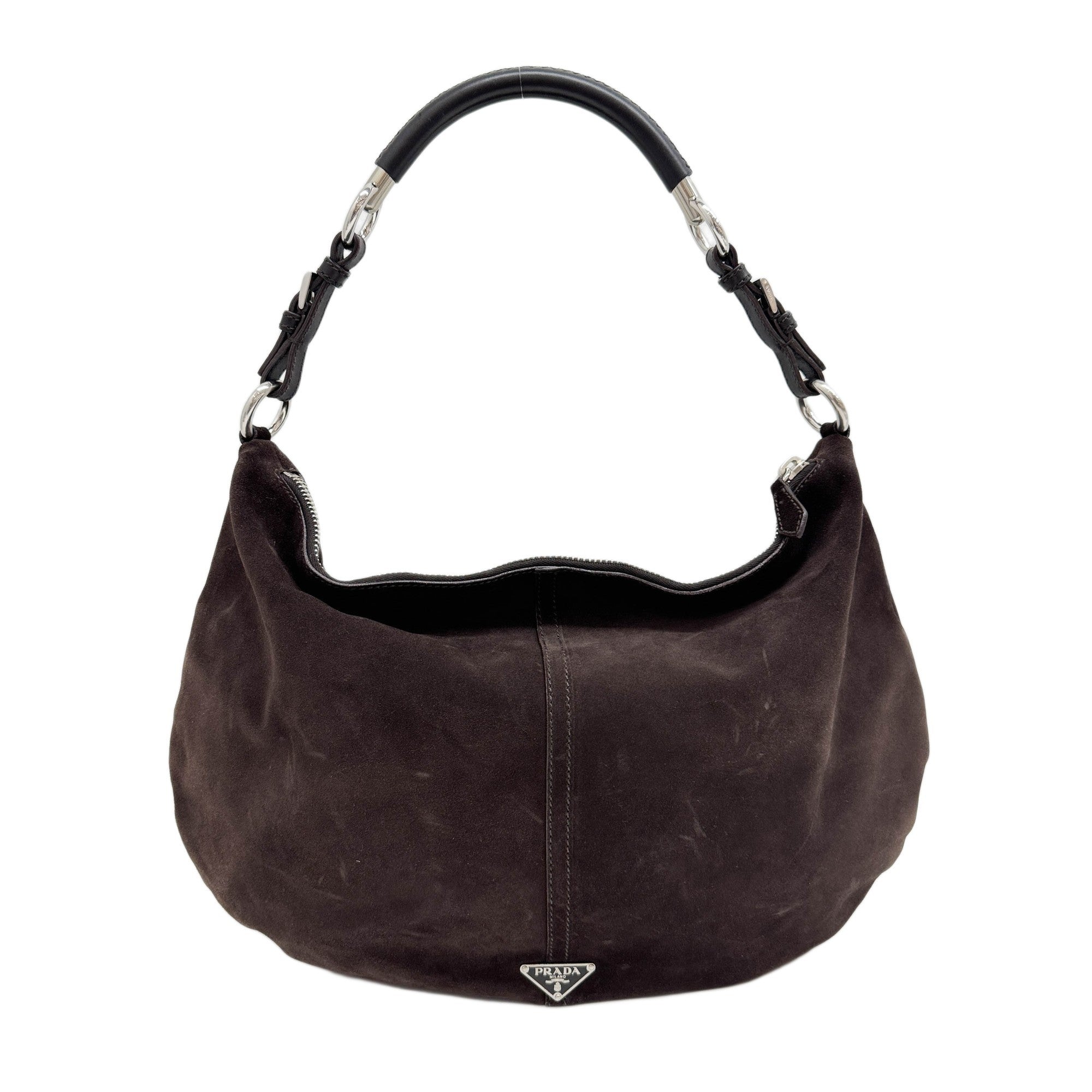 Brown Suede Shoulder Bag