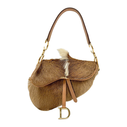 Mini Saddle Brown Pony Hair Shoulder Bag