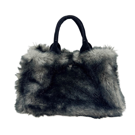 Canapa Gray Fur Hand Bag