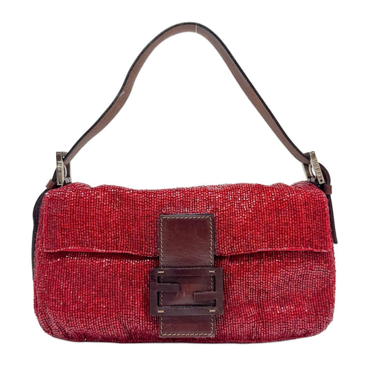 Baguette Red Beads Shoulder Bag