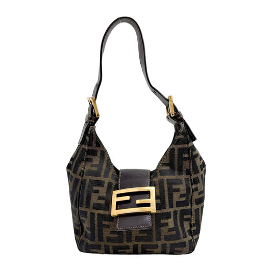 Mini Brown Zucca Canvas Shoulder Bag