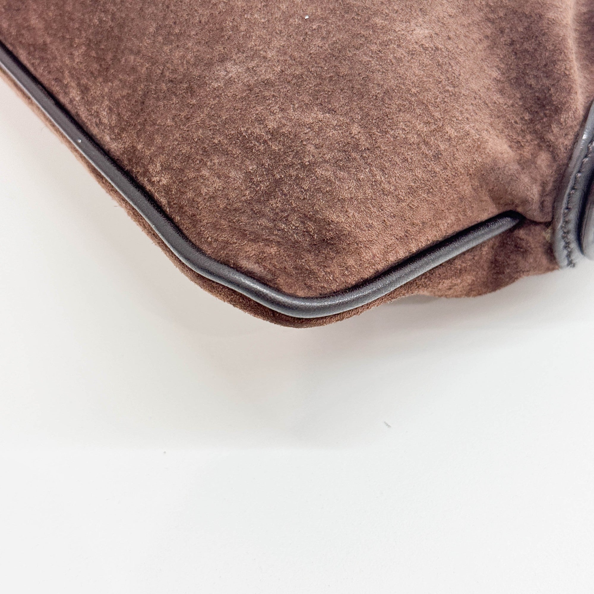 Brown Suede Shoulder Bag