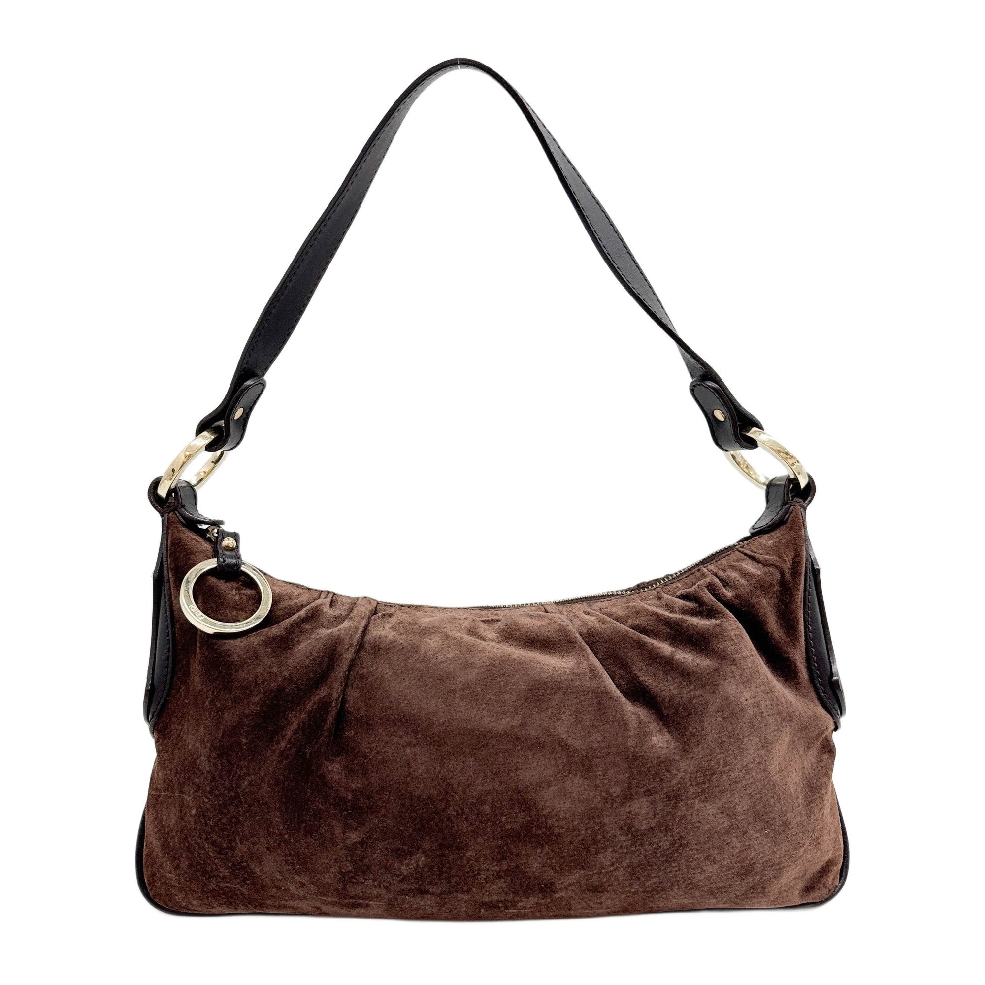 Brown Suede Shoulder Bag