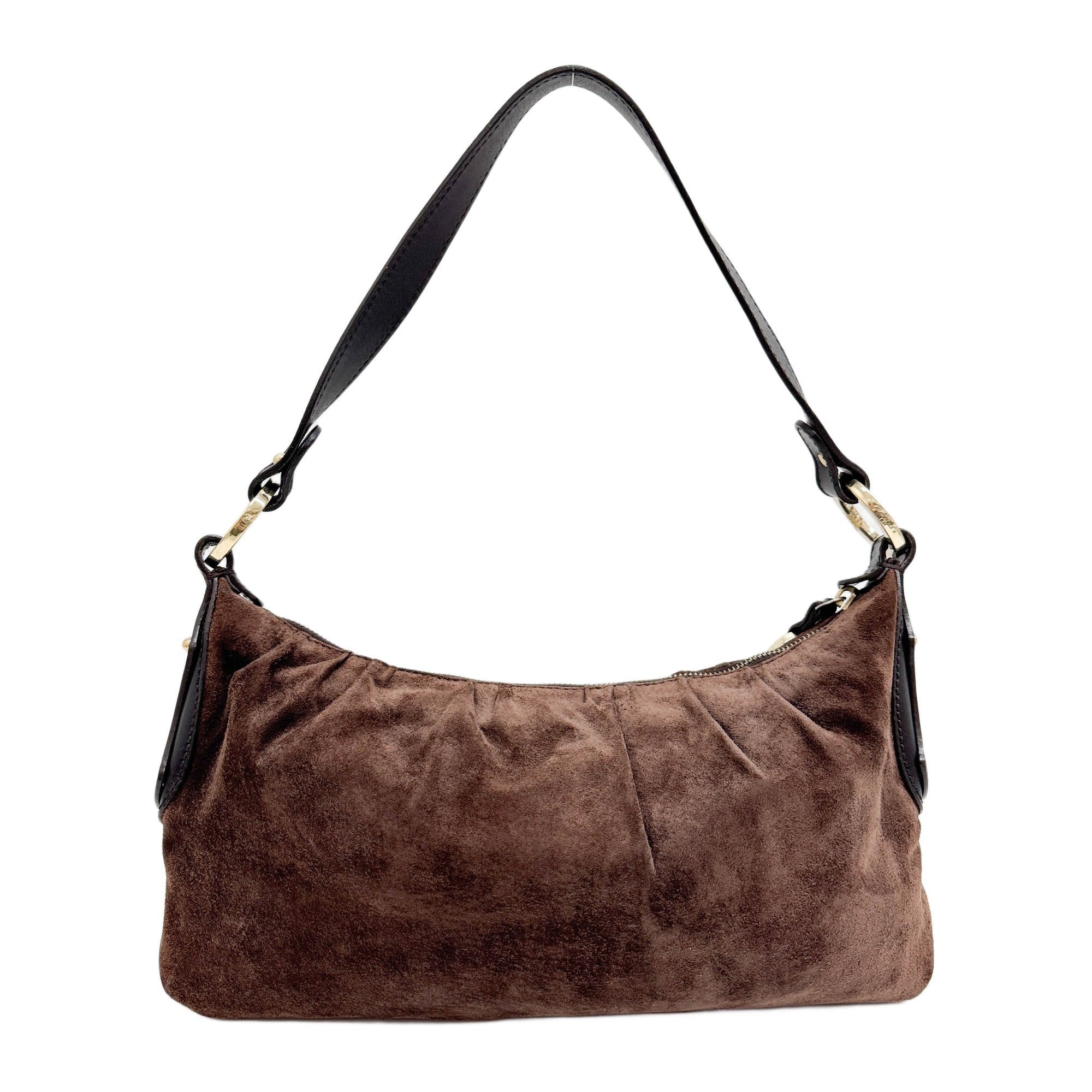 Brown Suede Shoulder Bag