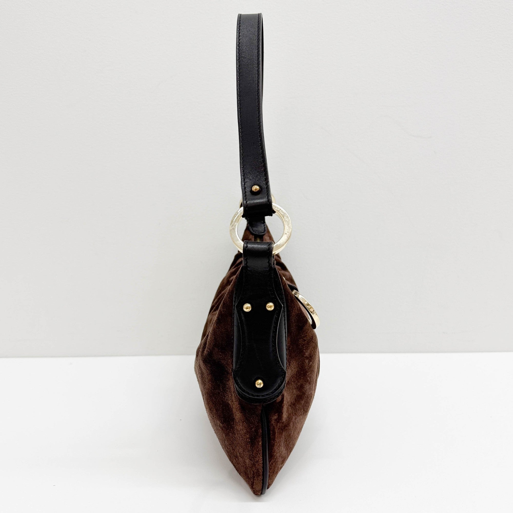 Brown Suede Shoulder Bag