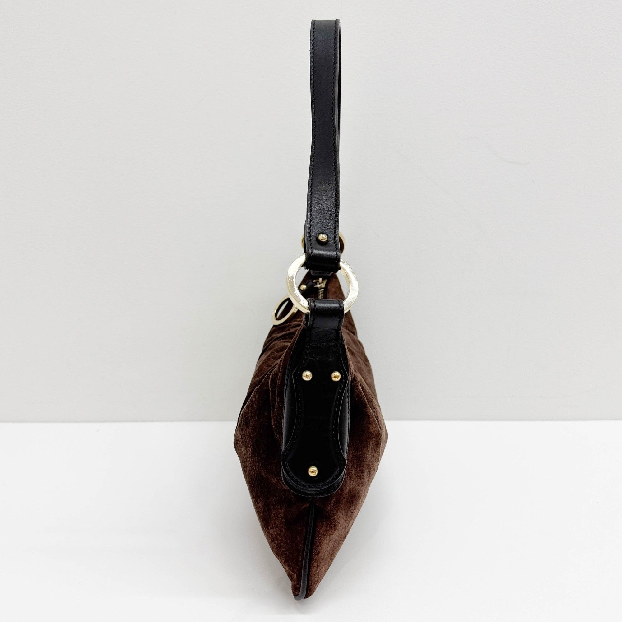 Brown Suede Shoulder Bag