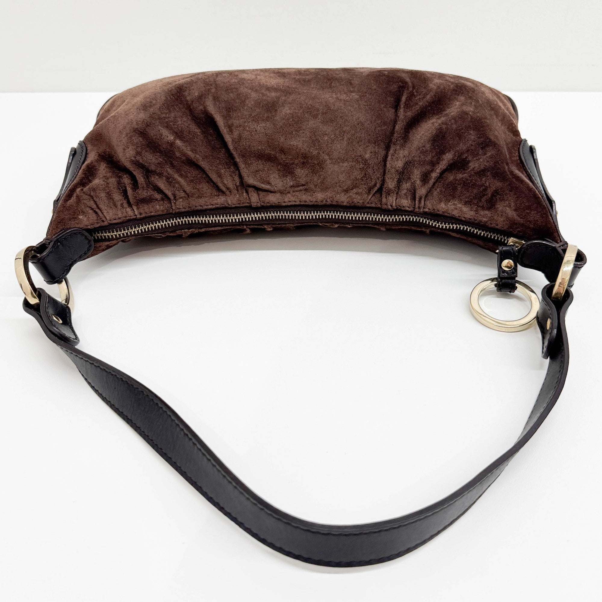 Brown Suede Shoulder Bag