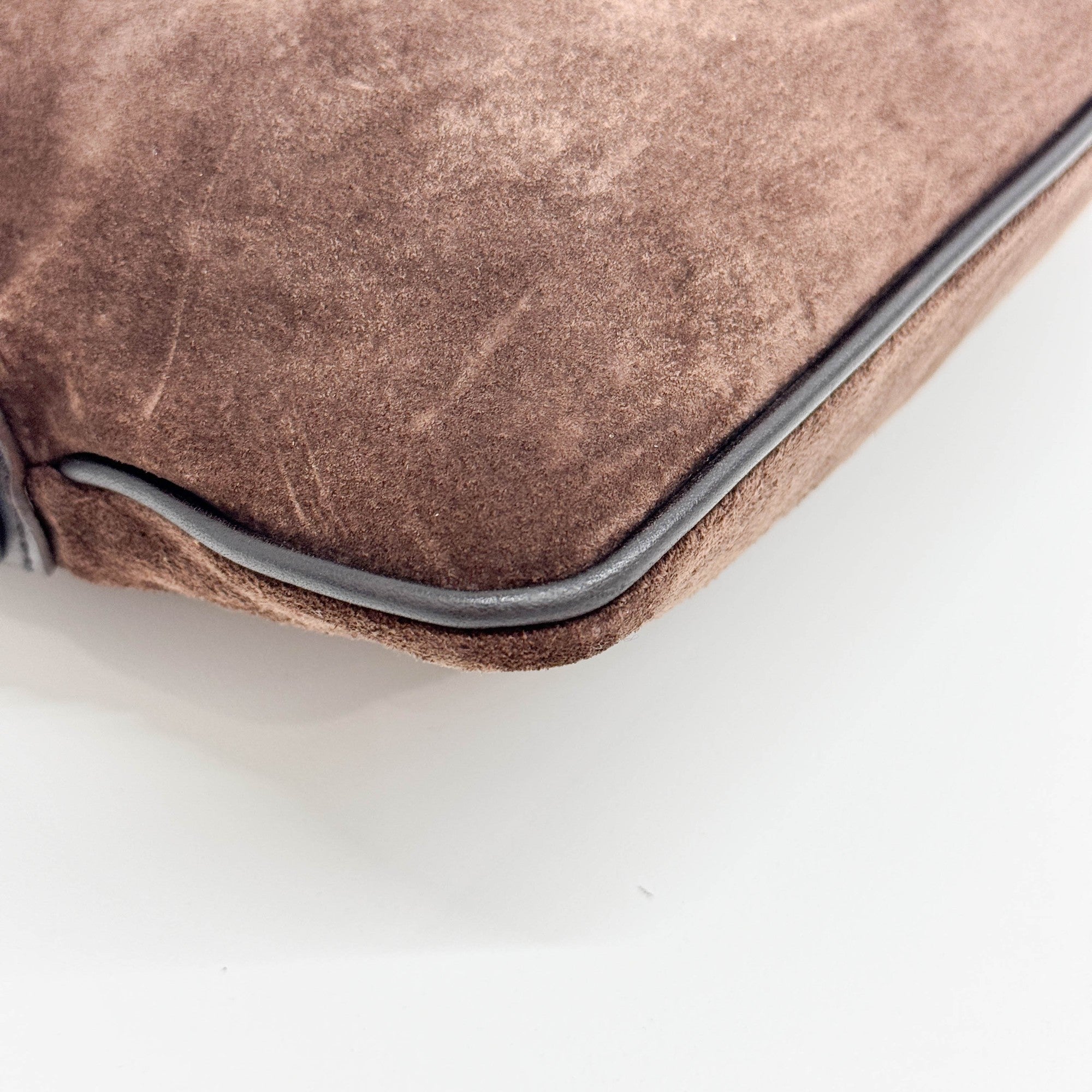 Brown Suede Shoulder Bag