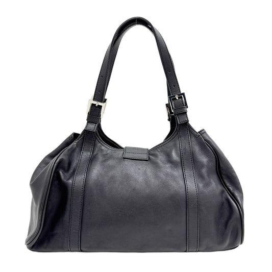 Black Leather Shoulder Bag