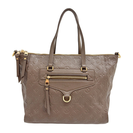 Empreinte Lumineuse PM Matte Brown Leather Tote Bag