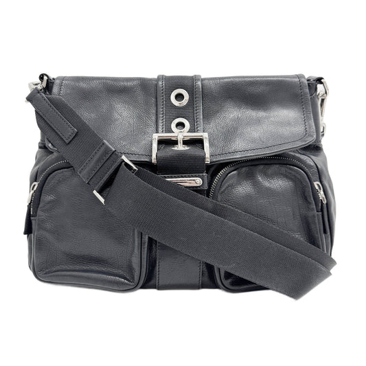 Black Leather Shoulder Bag