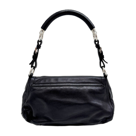 Black Leather Shoulder Bag