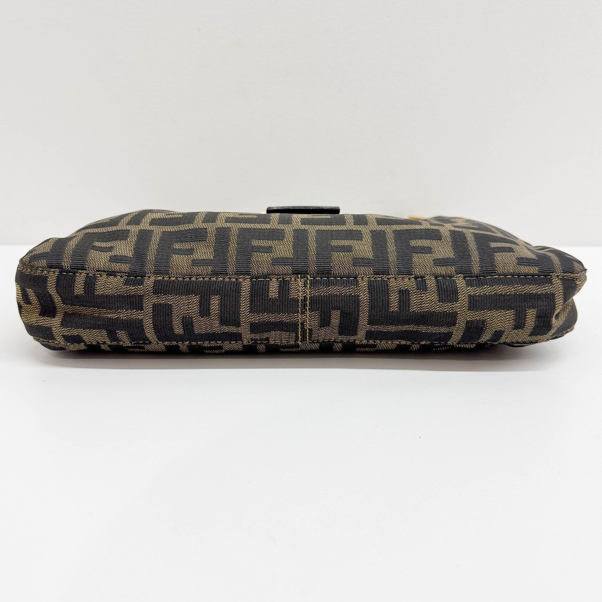 Zucca Brown Canvas Hobo Shoulder Bag