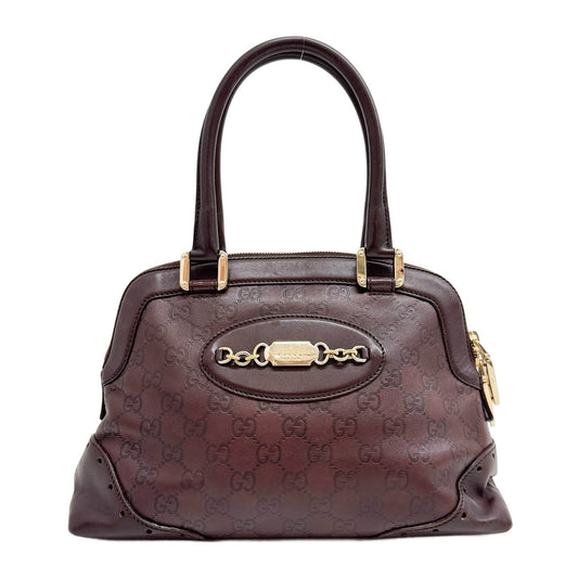 Horsebit Bowling Brown Guccisima Leather Shoulder Bag