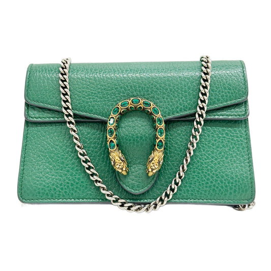Mini Dionysus Green Leather Crossbody Bag