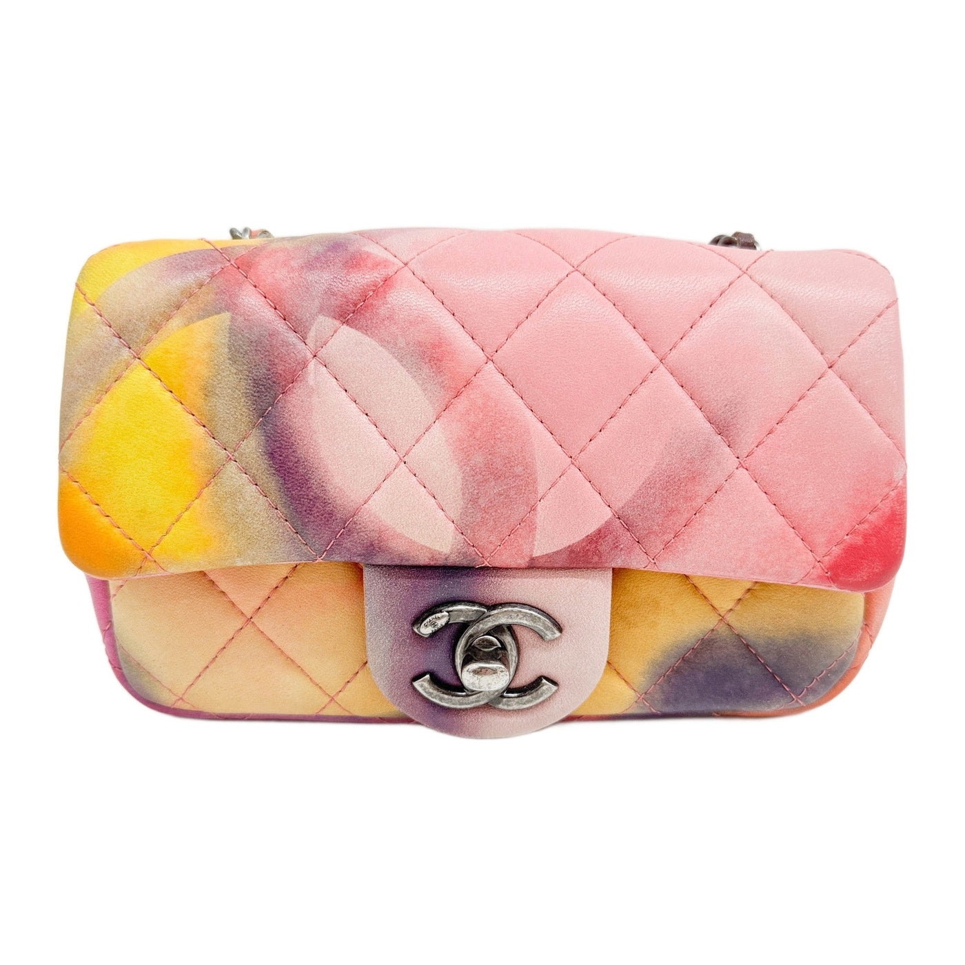Mini Classic Flap 2014-2015 Matelasse Multicolor Flower Power Leather Shoulder Bag