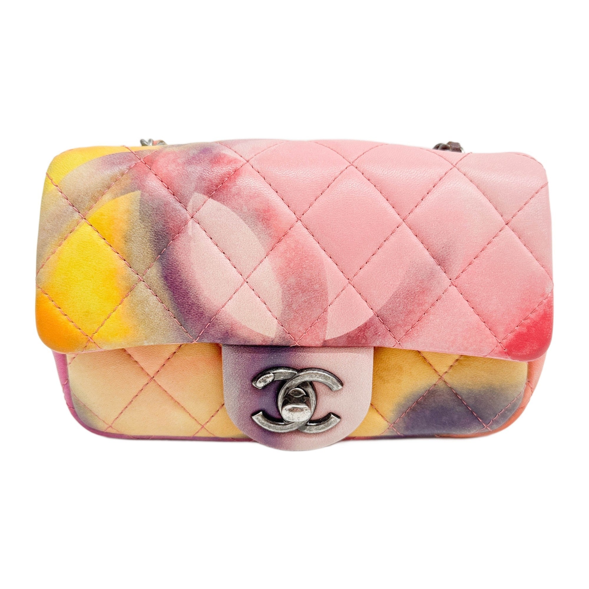 Mini Classic Flap 2014-2015 Matelasse Multicolor Flower Power Leather Shoulder Bag
