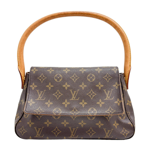 Looping Brown Monogram Canvas Shoulder Bag