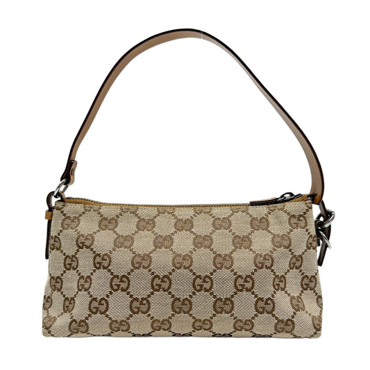 Brown GG Canvas Pouch Hand Bag