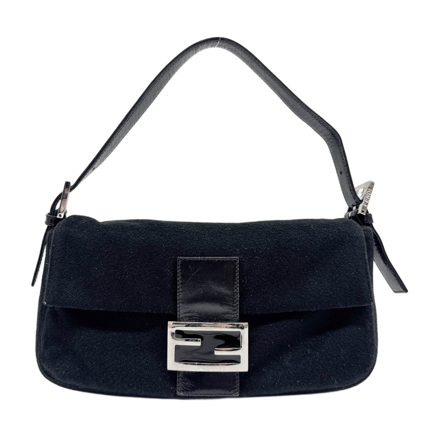 Baguette Black Cashmere Shoulder Bag
