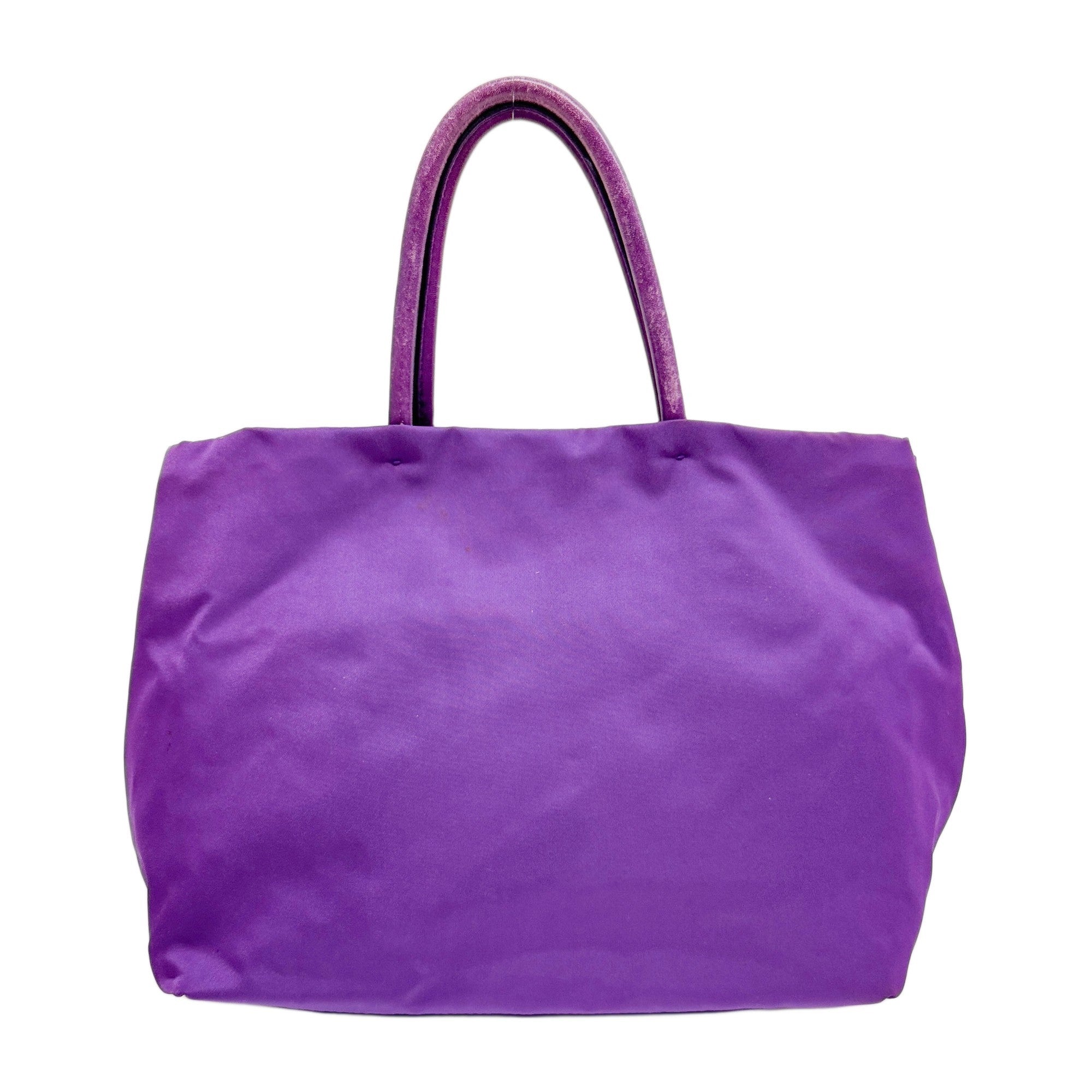 Rhinestone Purple Nylon Hand Bag