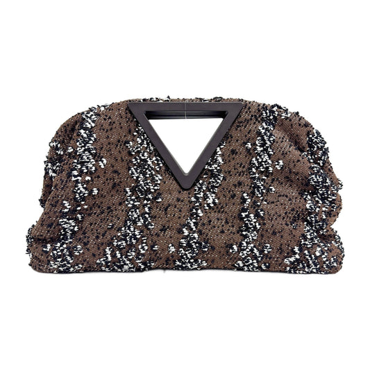 The Point Triangle Brown Handle Bag