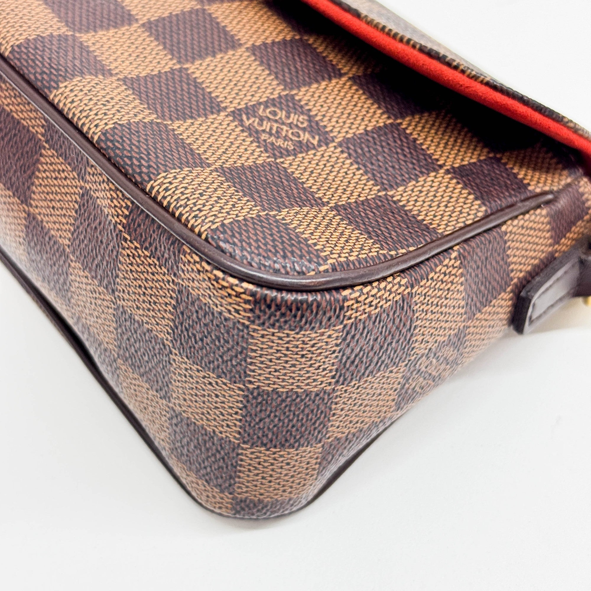 Recolator Damier Brown Canvas Shoulder Bag