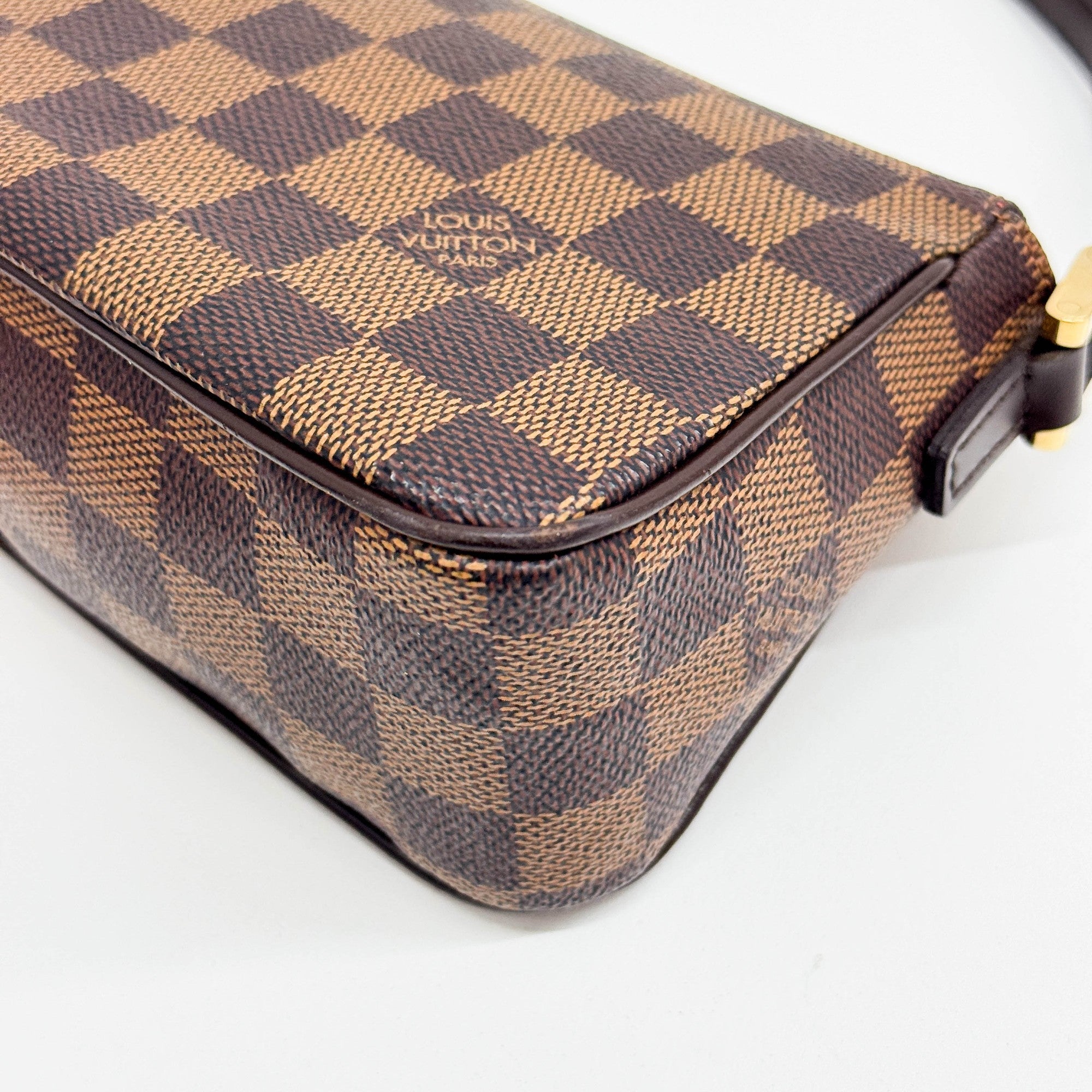 Recolator Damier Brown Canvas Shoulder Bag