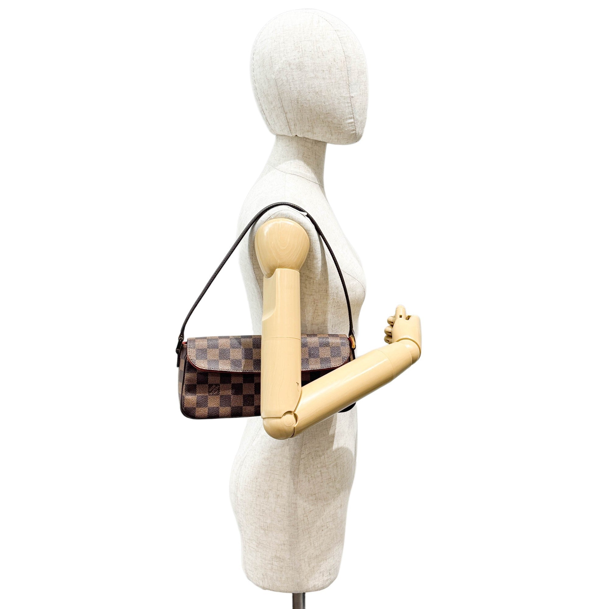 Recolator Damier Brown Canvas Shoulder Bag