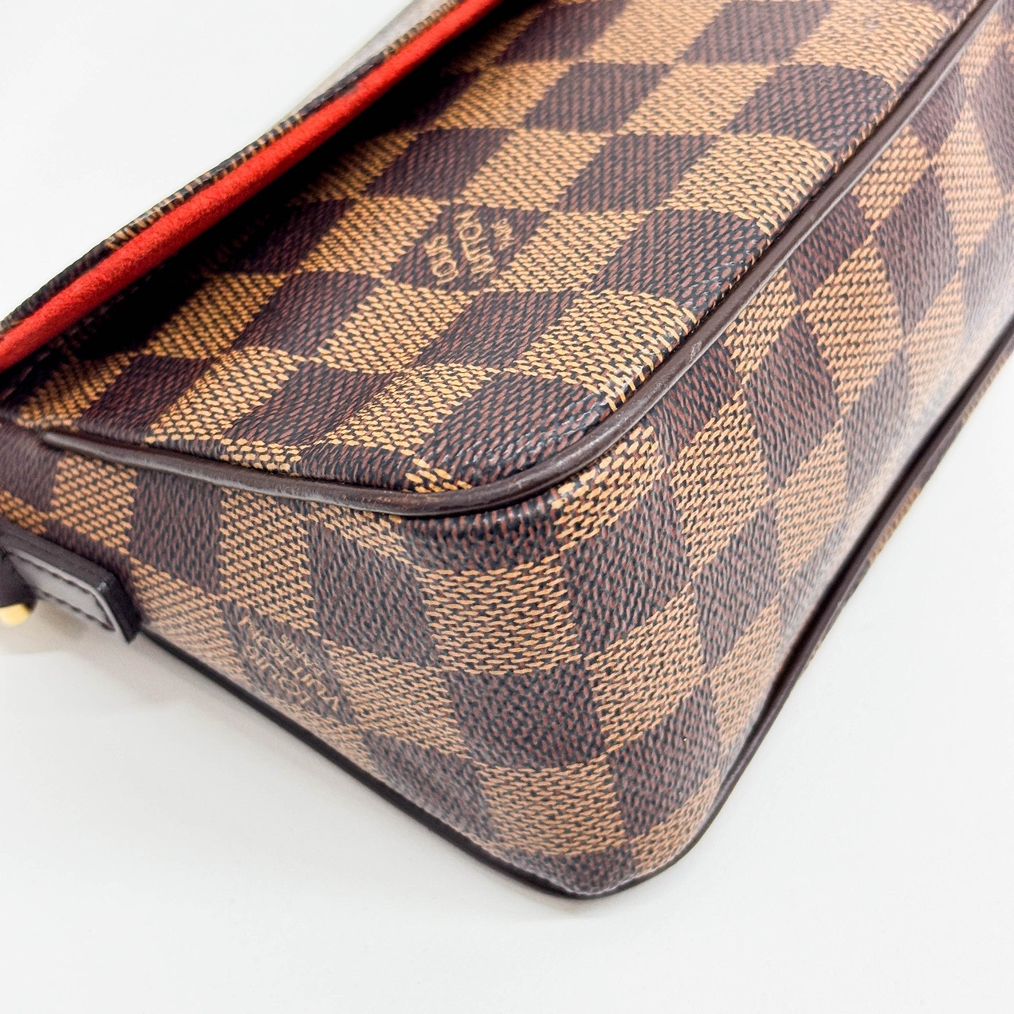 Recolator Damier Brown Canvas Shoulder Bag