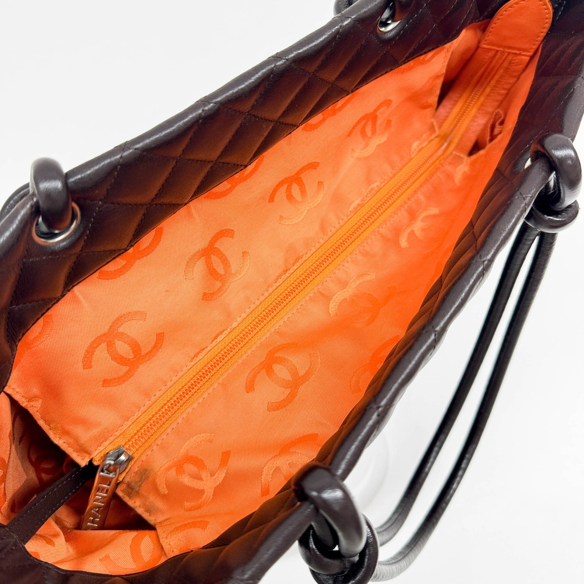 Cambon Bicolor Beige and Brown Tote Bag