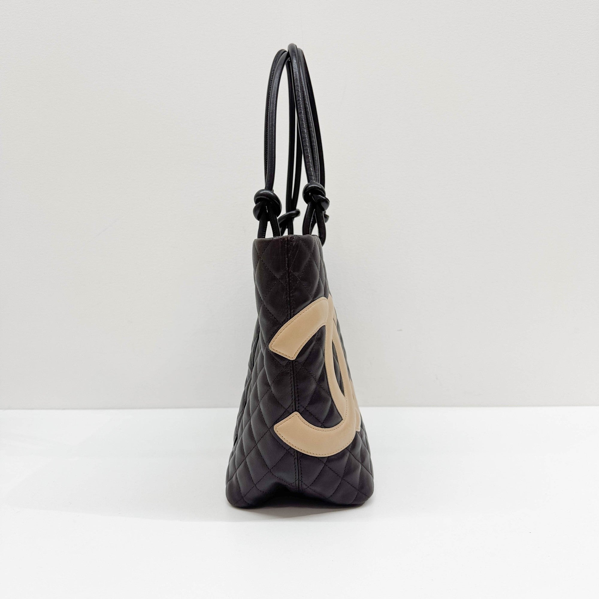 Cambon Bicolor Beige and Brown Tote Bag