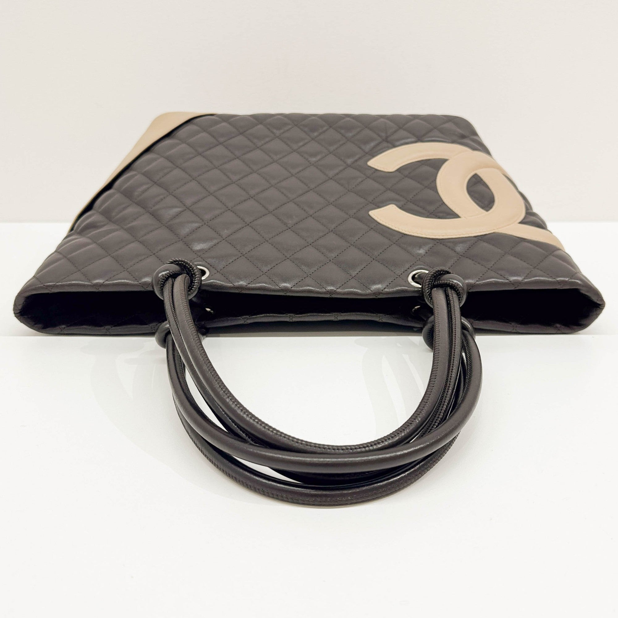 Cambon Bicolor Beige and Brown Tote Bag