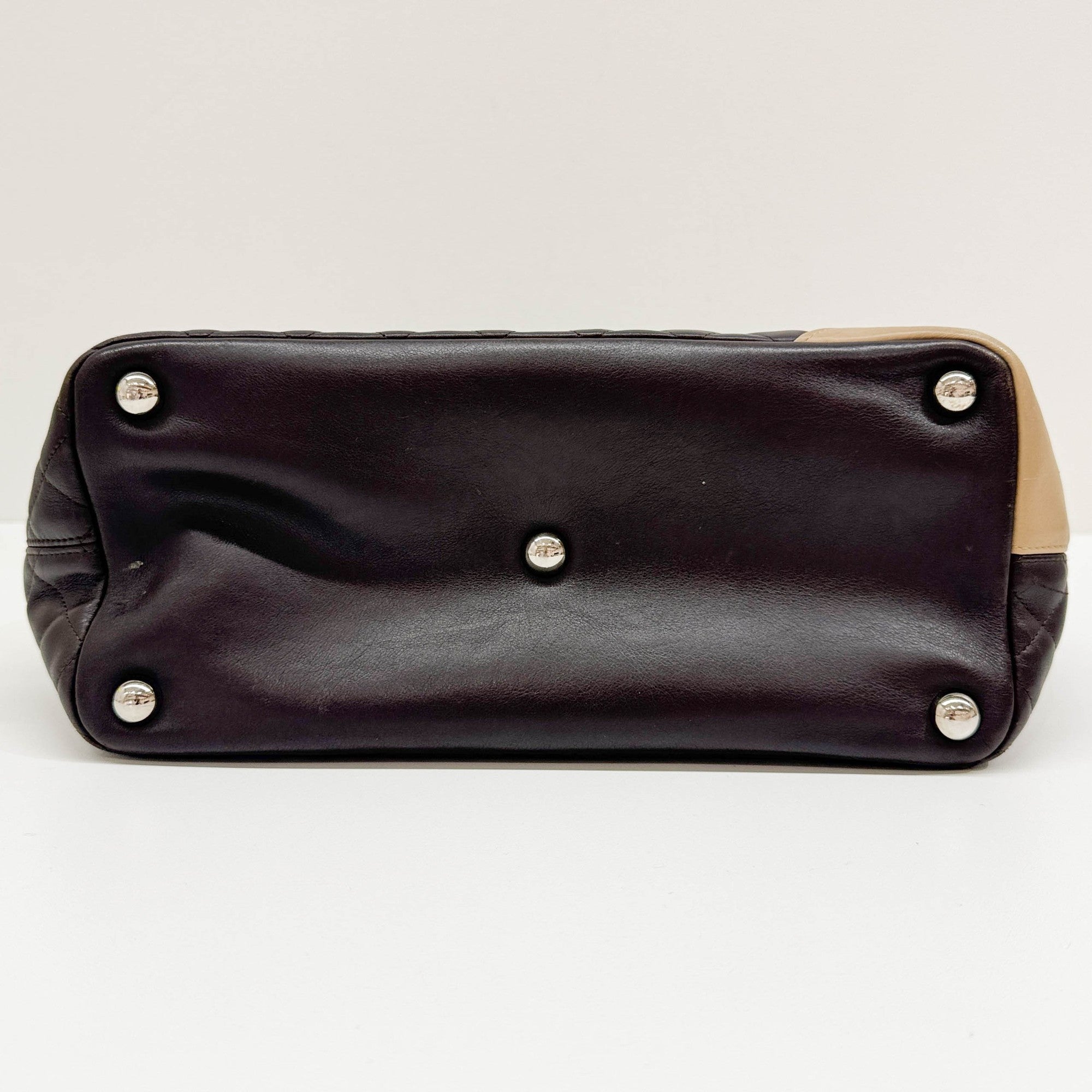 Cambon Bicolor Beige and Brown Tote Bag