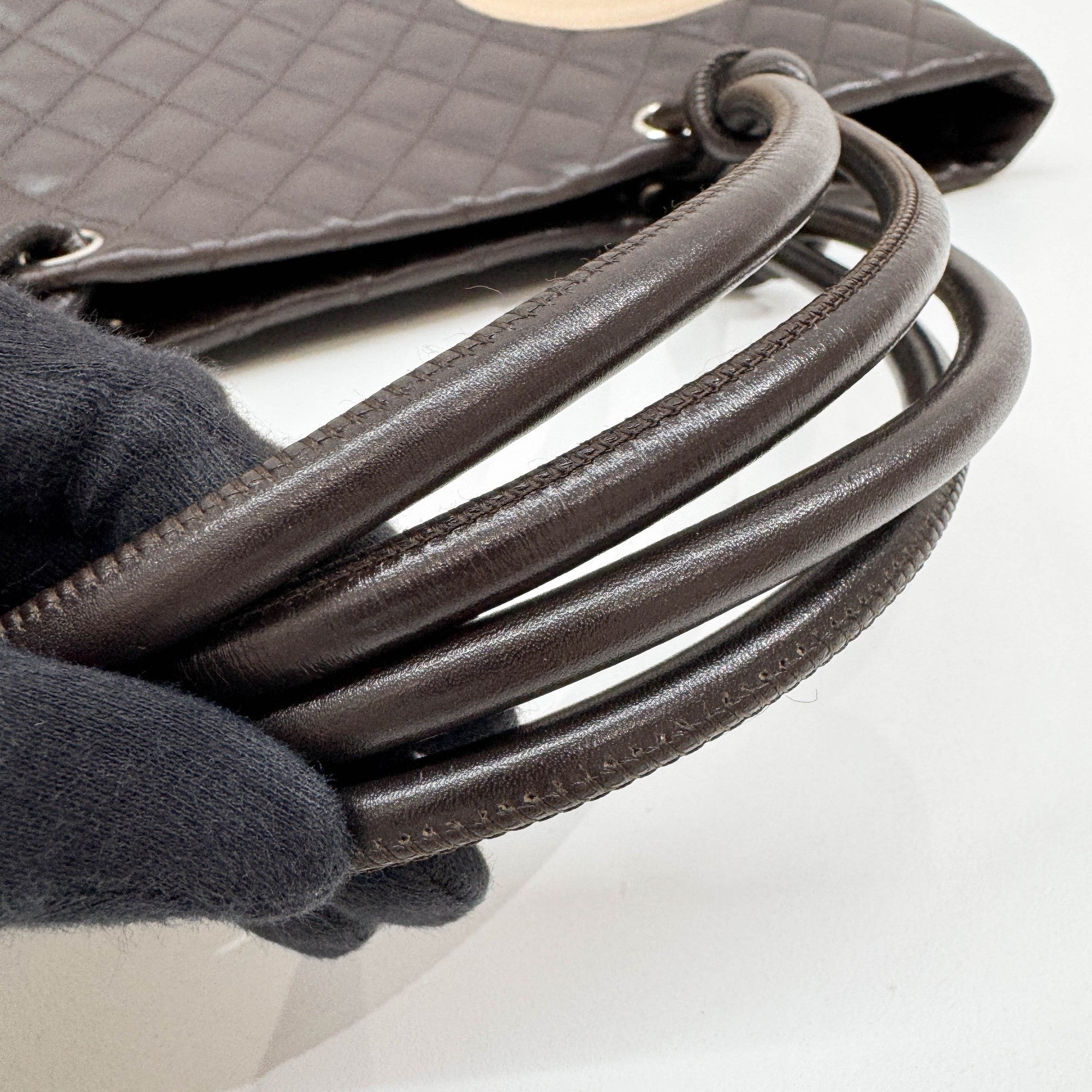 Cambon Bicolor Beige and Brown Tote Bag