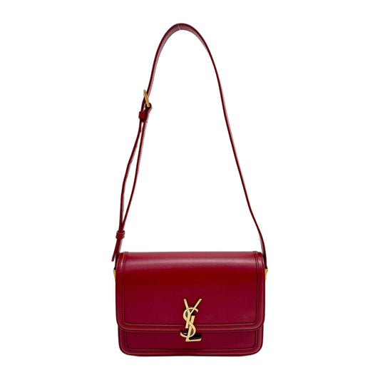 Solferino Red Leather Crossbody Bag