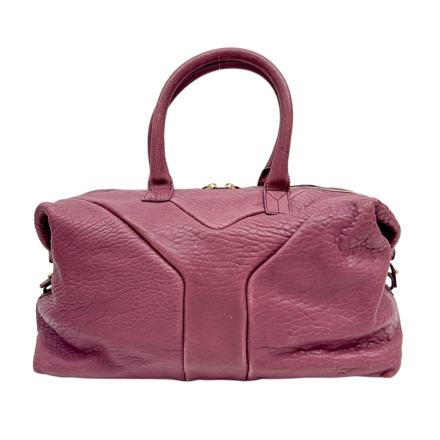 Easy Y Berry Purple Leather Hand Bag