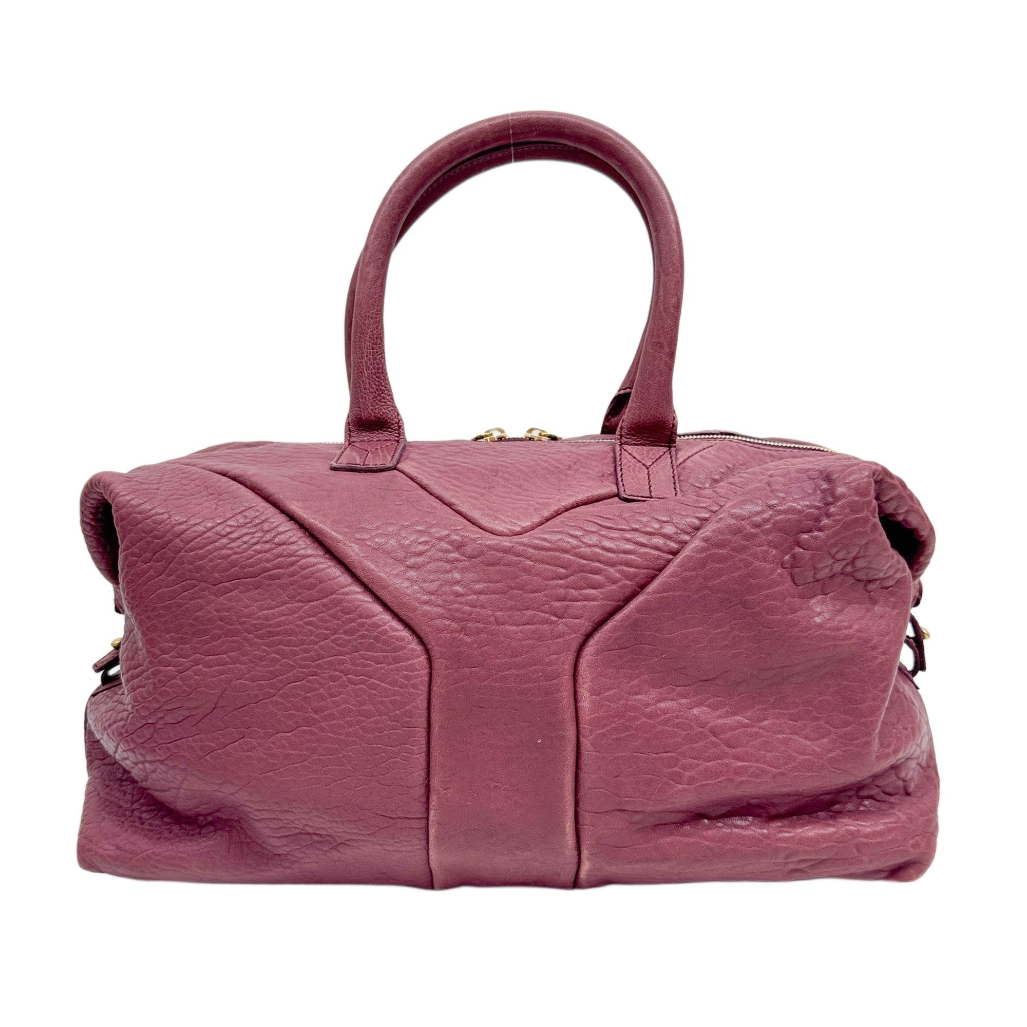 Easy Y Berry Purple Leather Hand Bag