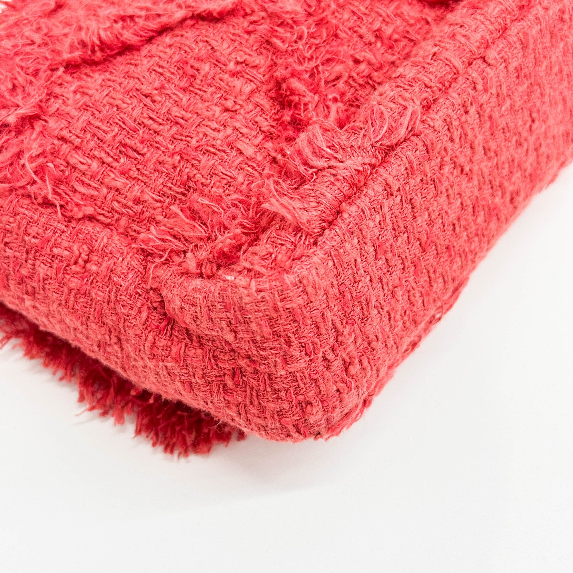 "Nature" Flap Red Tweed Shoulder Bag