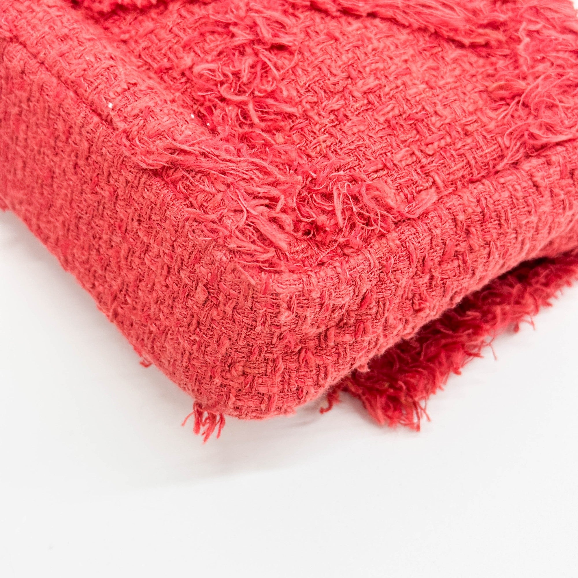 "Nature" Flap Red Tweed Shoulder Bag