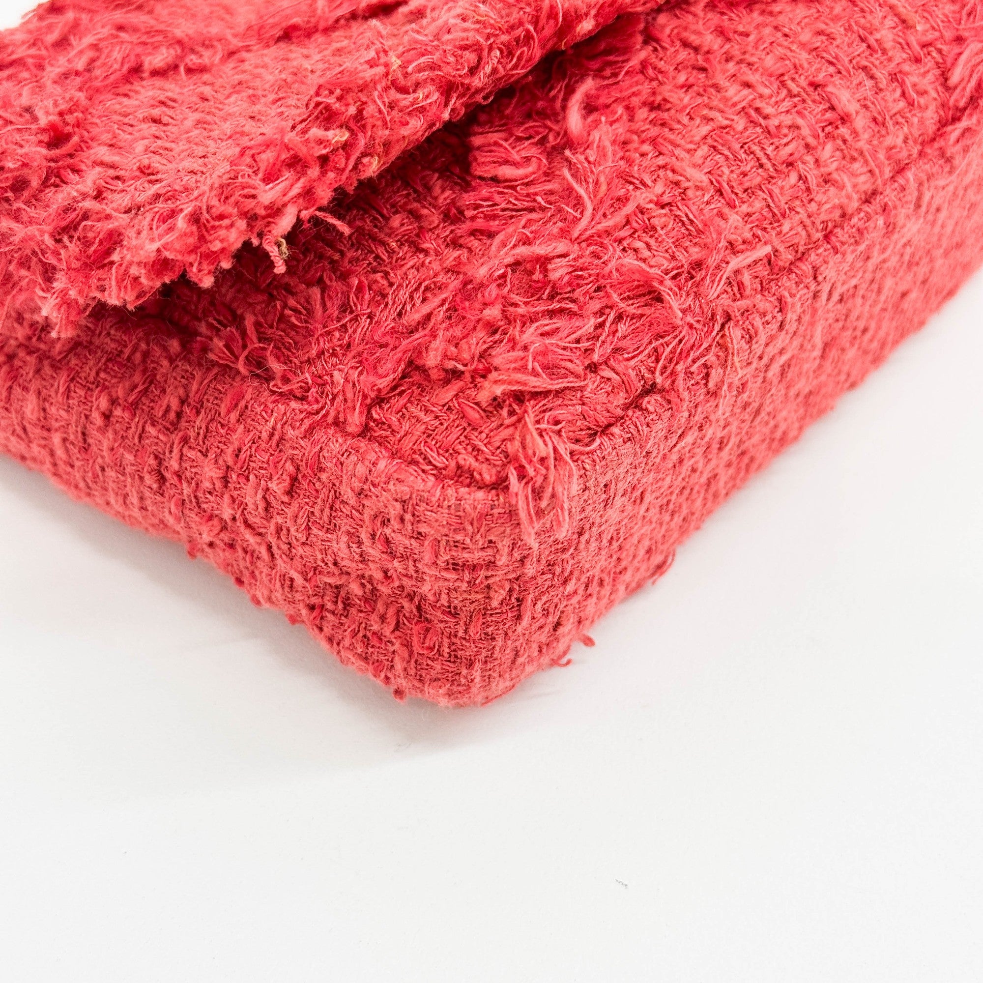 "Nature" Flap Red Tweed Shoulder Bag