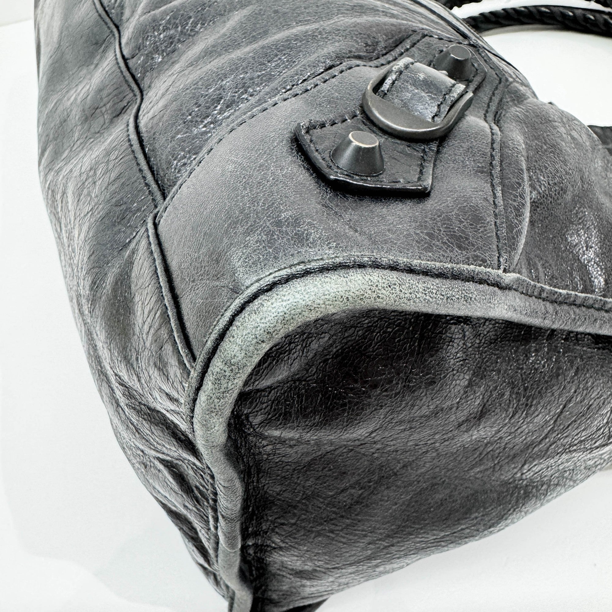 Part Time Black Leather Two Way Bag